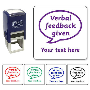 Personalised Verbal Feedback Given Stamper (25mm)