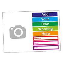 Upload Your Own Image Rainbow Certificate - A5