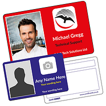 Upload Your Own Photo and Logo ID Card