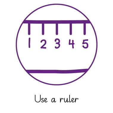 Use a Ruler Stamper - Pedagogs - Purple - 25mm