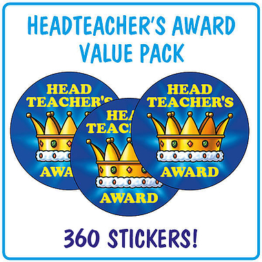360 Head Teacher's Award Stickers - 32mm