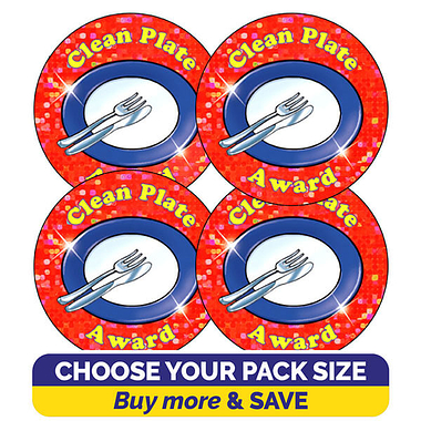 Holographic Clean Plate Award Stickers (37mm)
