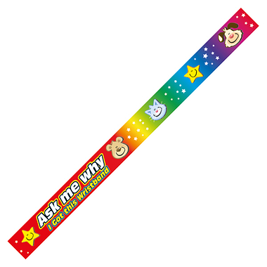 Ask Me Why Rainbow Wristbands (10 Wristbands - 230mm x 18mm)