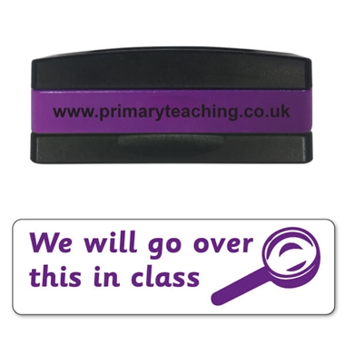 We Will Go Over This In Class Stakz Stamper - Purple Ink (44mm x 13mm)