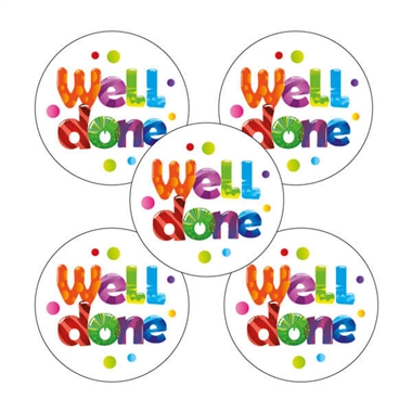 Well Done Stickers (30 Stickers - 25mm)
