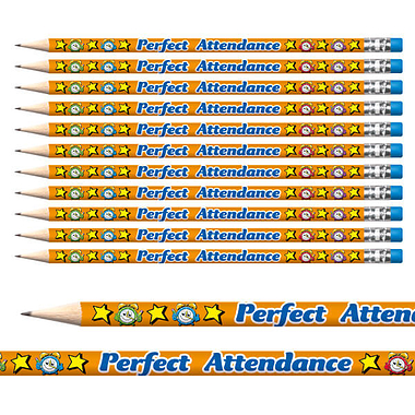 12 Perfect Attendance Pencils
