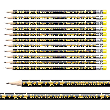 Headteacher's Award Foil Pencils (12 Pencils) Brainwaves