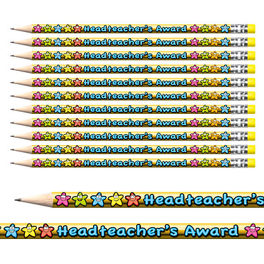 12 Metallic Headteacher's Award Pencils