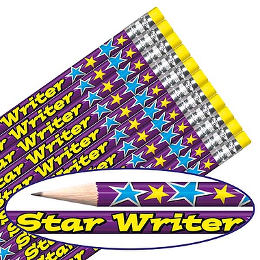 12 Star Writer Pencils - Purple