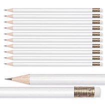 White HB Pencils (12 Pencils)
