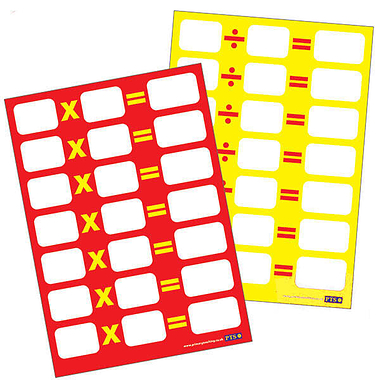 Write & Wipe Double Sided Multiplication & Division Poster (A2 - 620mm x 420mm)   