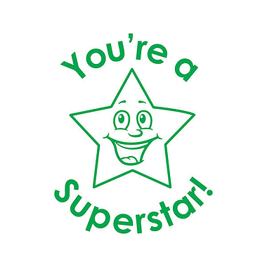 You're a Superstar Stamper - Green - 25mm