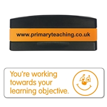You're Working Towards Your Learning Objective Stakz Stamper - Orange - 44 x 13mm