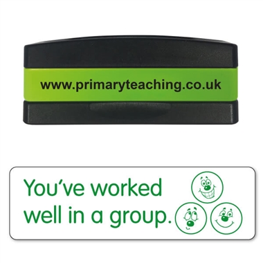 You've Worked Well in a Group Stakz Stamper - Green Ink (44mm x 13mm)