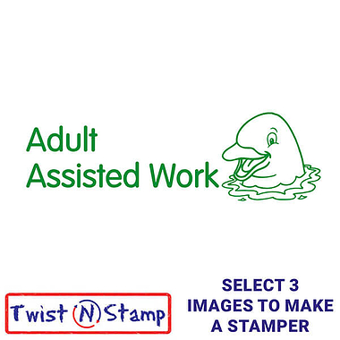 Adult Assisted Work Dolphin Twist N Stamp Brick - Green